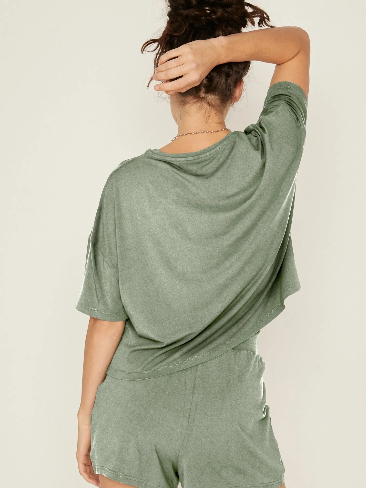 Bamboo Lounge Tee - Eucalyptus