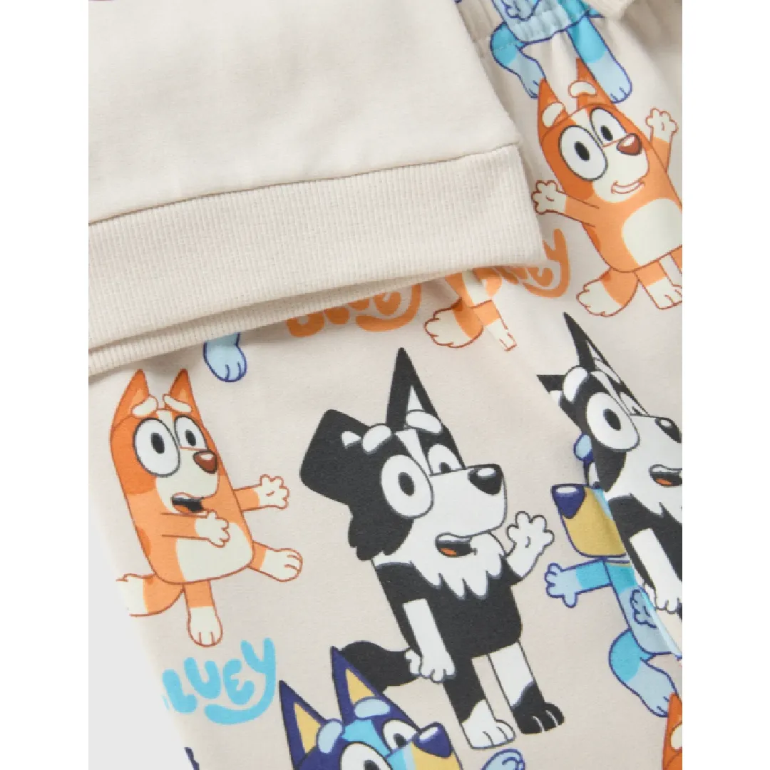 BLUEY Cream Sweatshirt & Jogging Pants Set