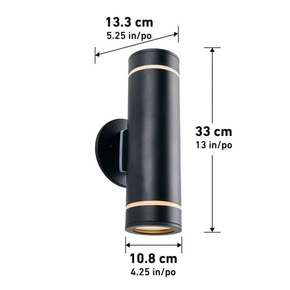 C7 Black Outdoor Wall Light