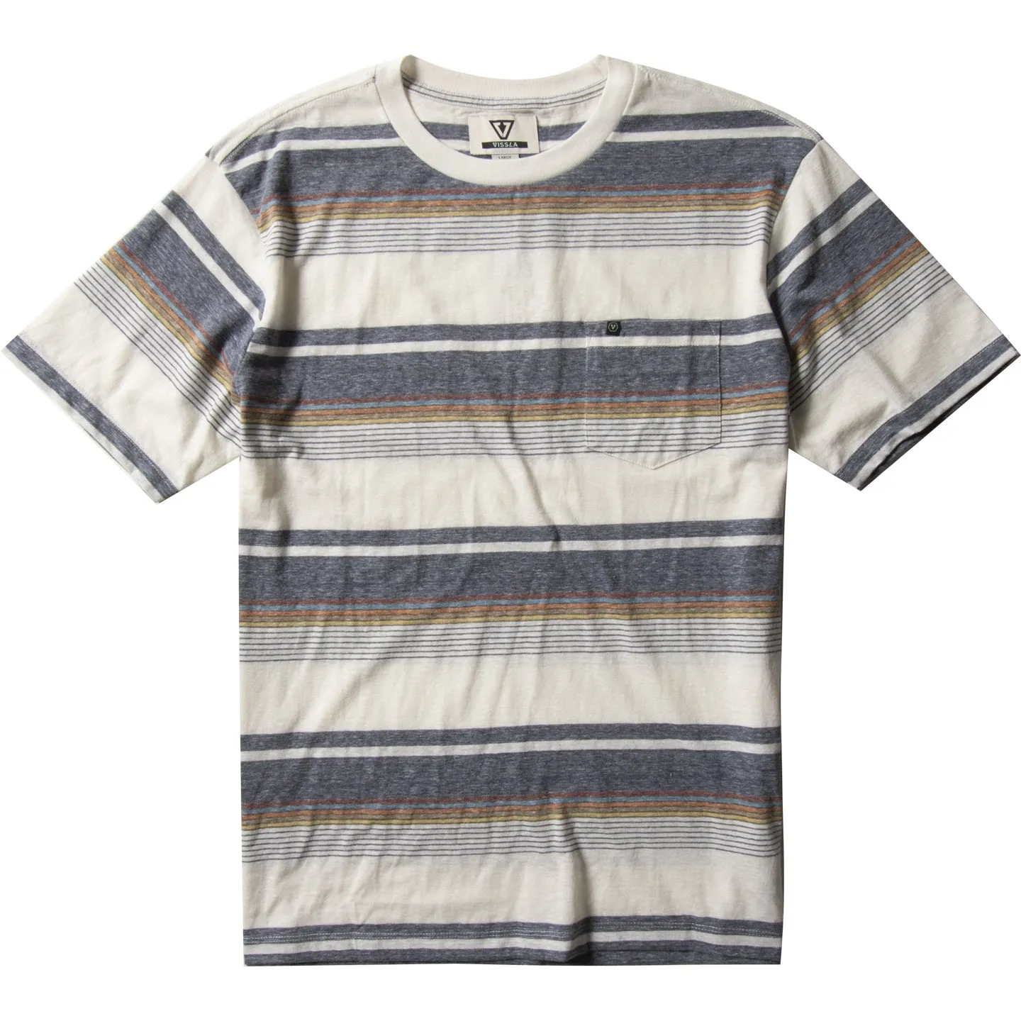 Cascade Short Sleev Pocket Tee - Dark Naval Heather