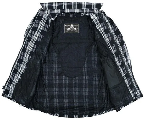 Checkered Champ Men's Black and White Armored Flannel Shirt