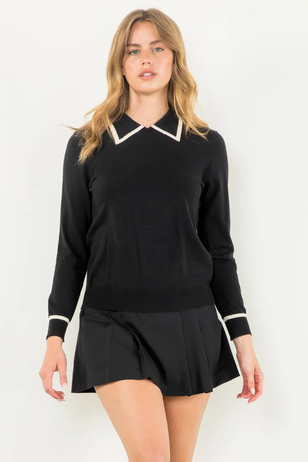 Collared Long Sleeve Sweater - FINAL SALE