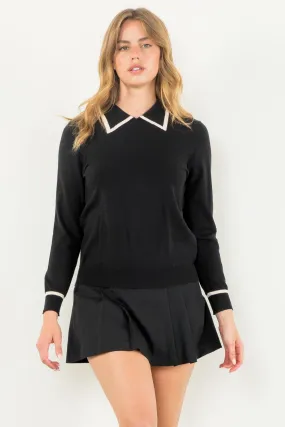 Collared Long Sleeve Sweater - FINAL SALE