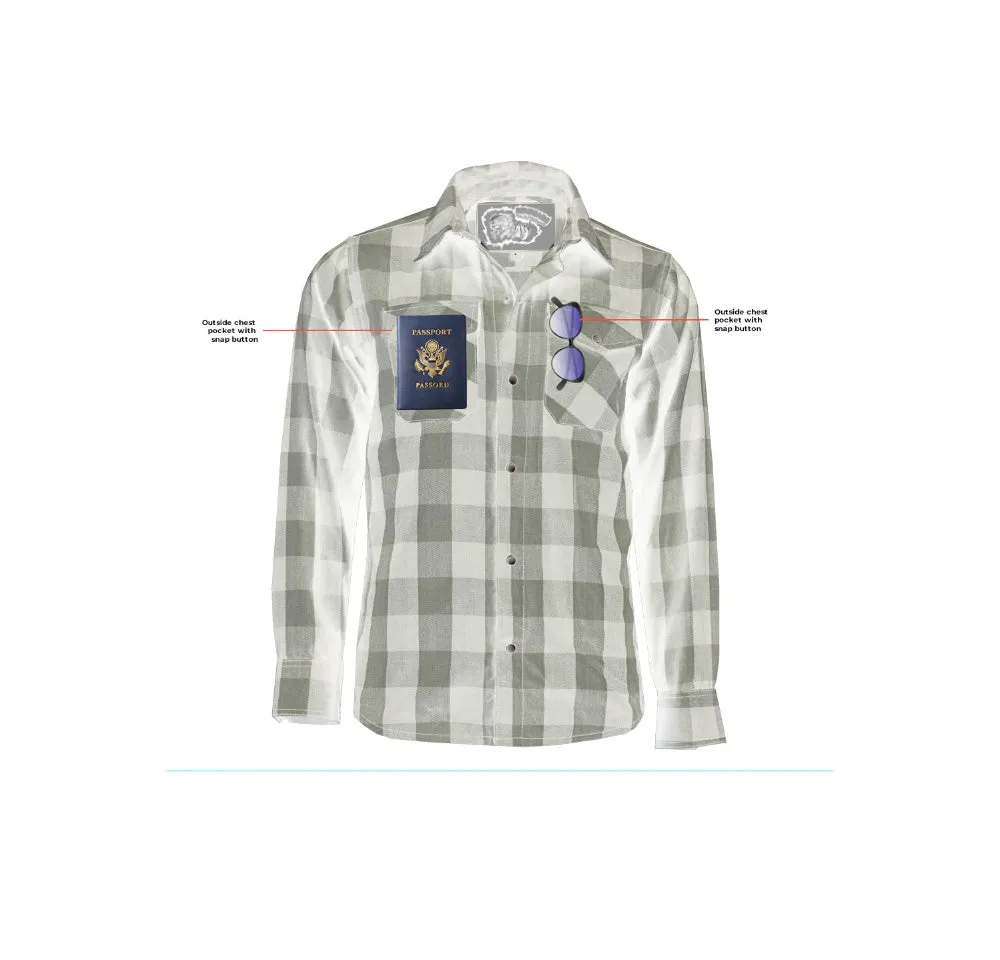 Flannel Shirt - Orange and Black