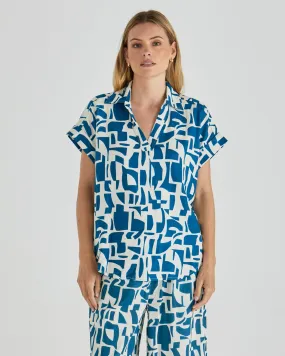 Flores Blouse - Geo Print