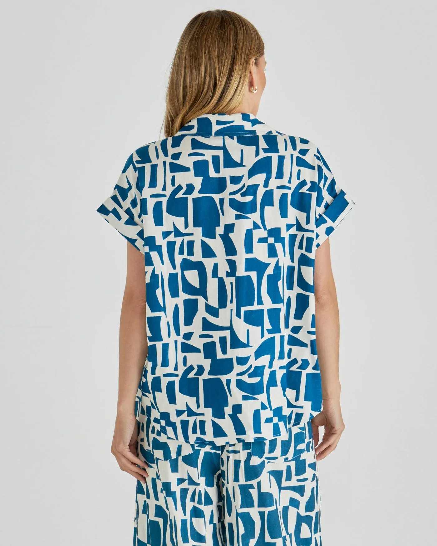 Flores Blouse - Geo Print