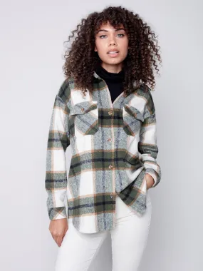 Plaid Flannel Shirt Jacket - Spruce