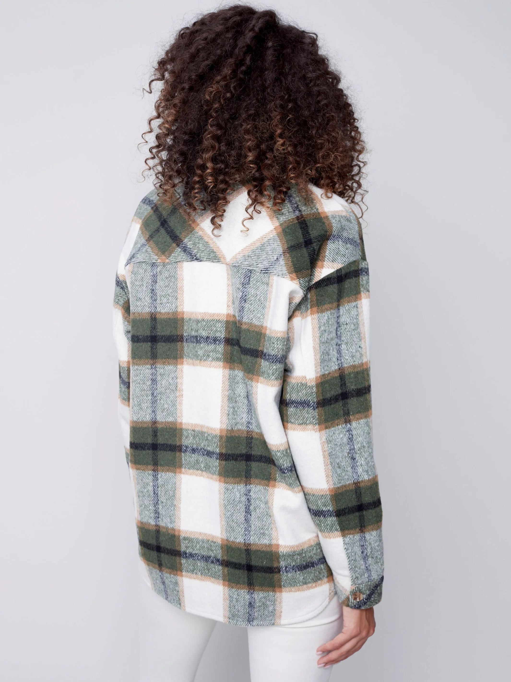 Plaid Flannel Shirt Jacket - Spruce