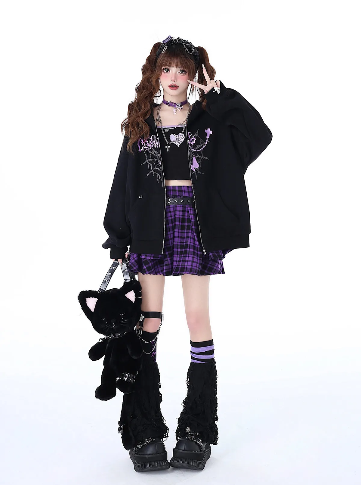 Punk Loose Sweet Hoodie Niche Versatile