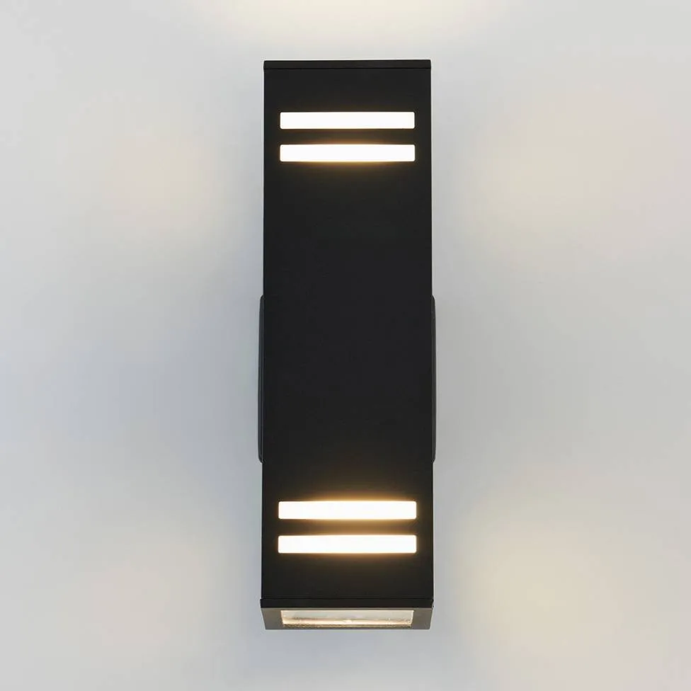 Strike Black Outdoor Wall Light