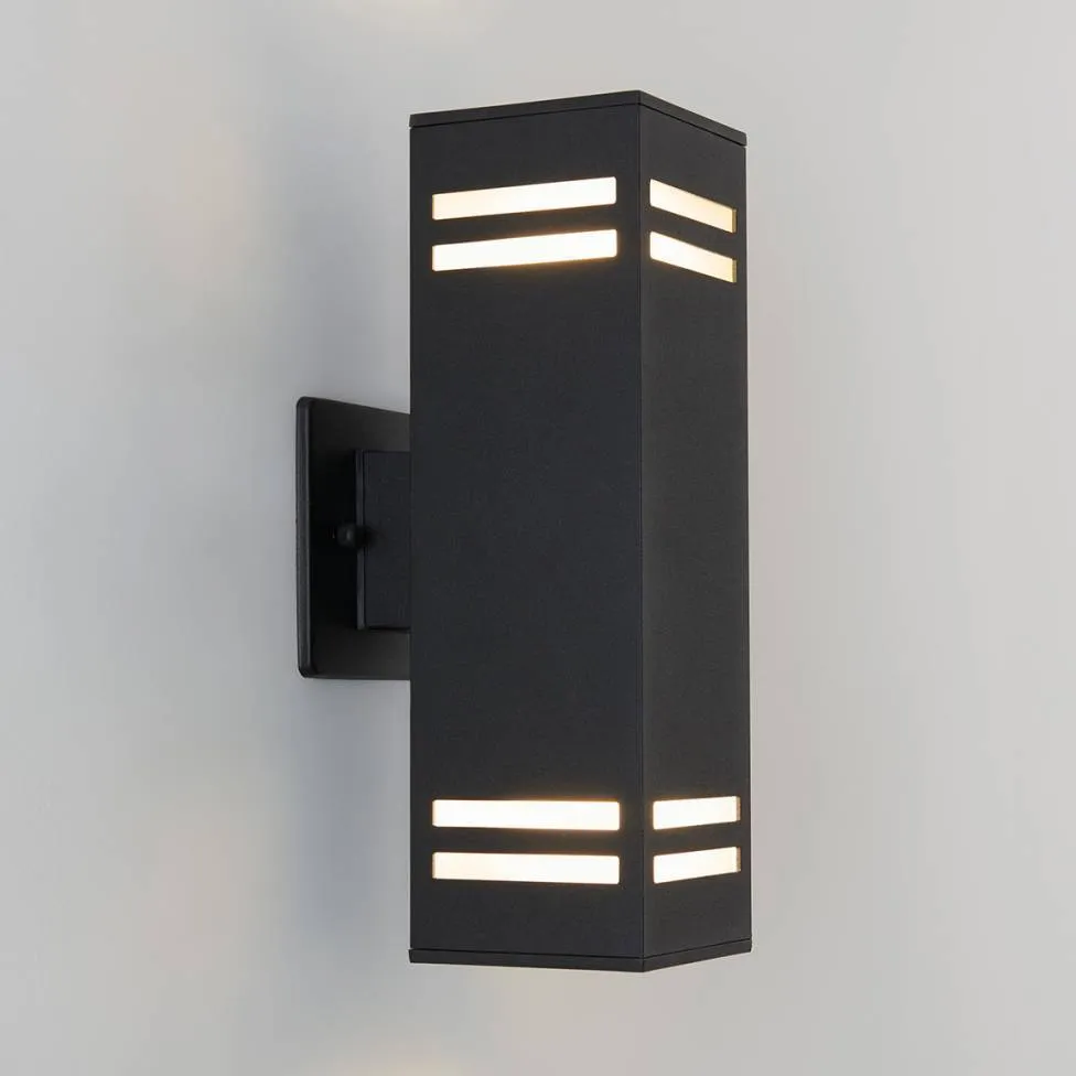 Strike Black Outdoor Wall Light
