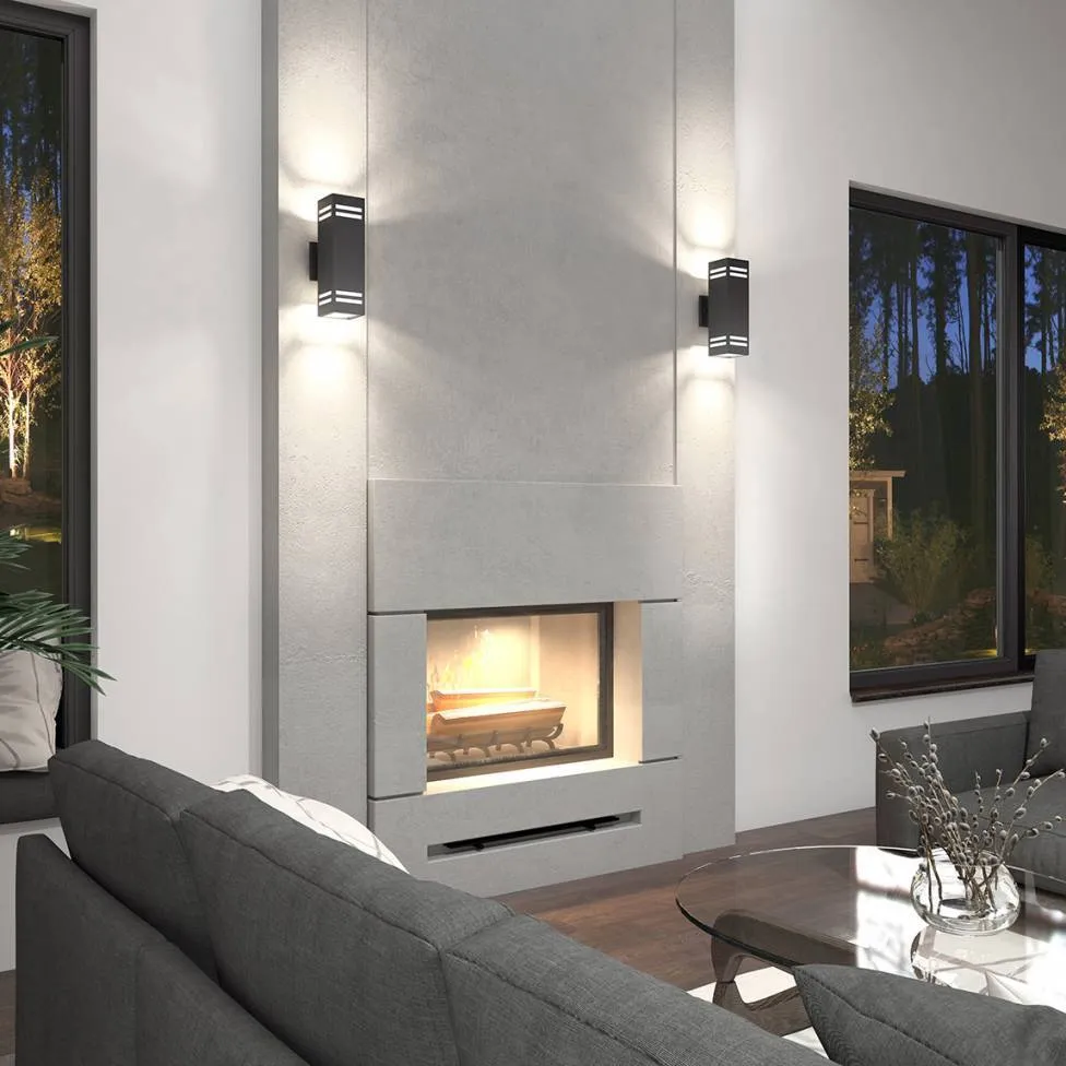 Strike Black Outdoor Wall Light