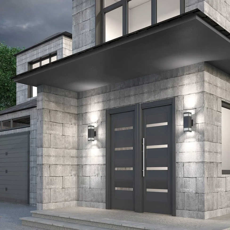 Strike Black Outdoor Wall Light