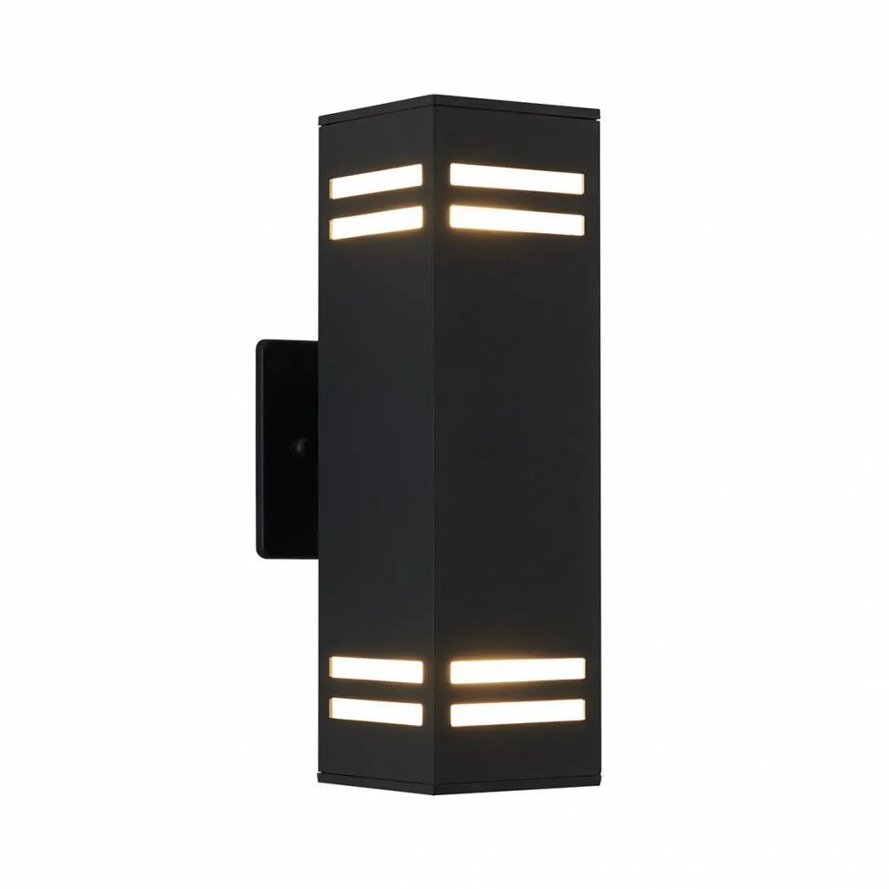 Strike Black Outdoor Wall Light