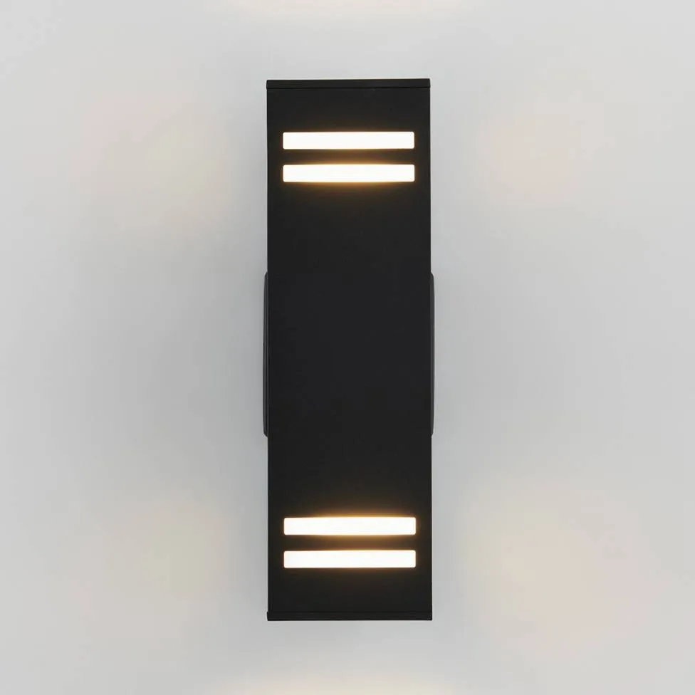 Strike Black Outdoor Wall Light
