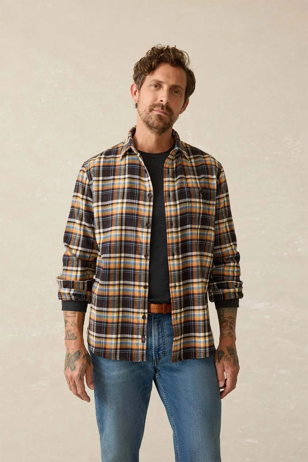 SUPER BRUSHED FLANNEL Walnut Wood Plaid