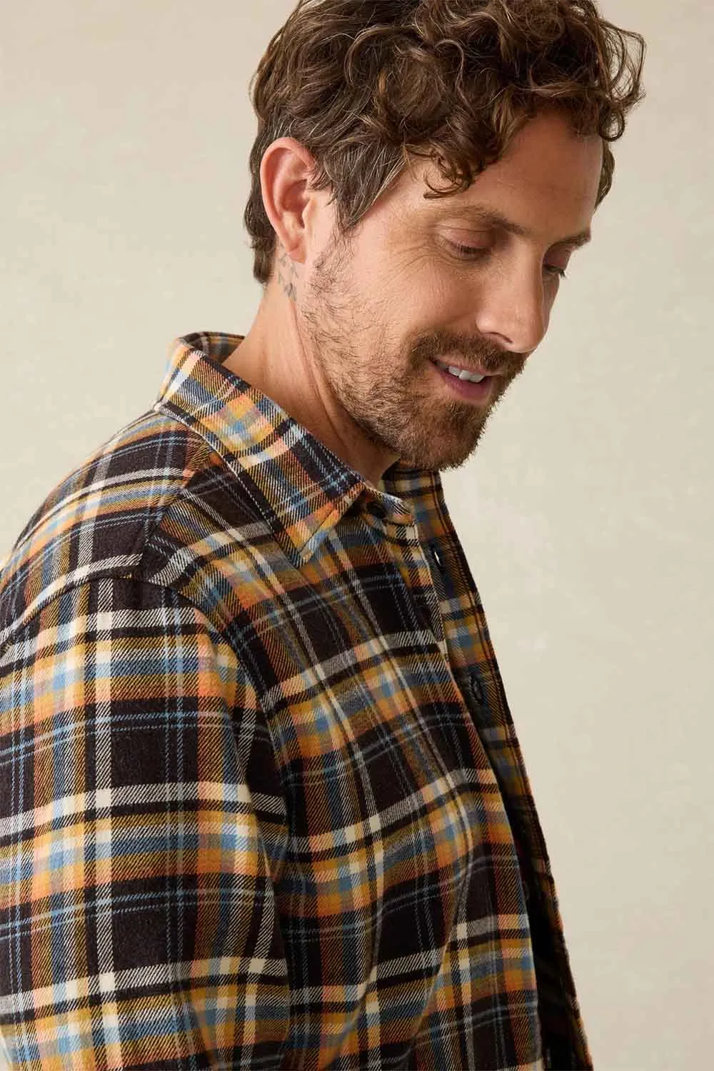 SUPER BRUSHED FLANNEL Walnut Wood Plaid