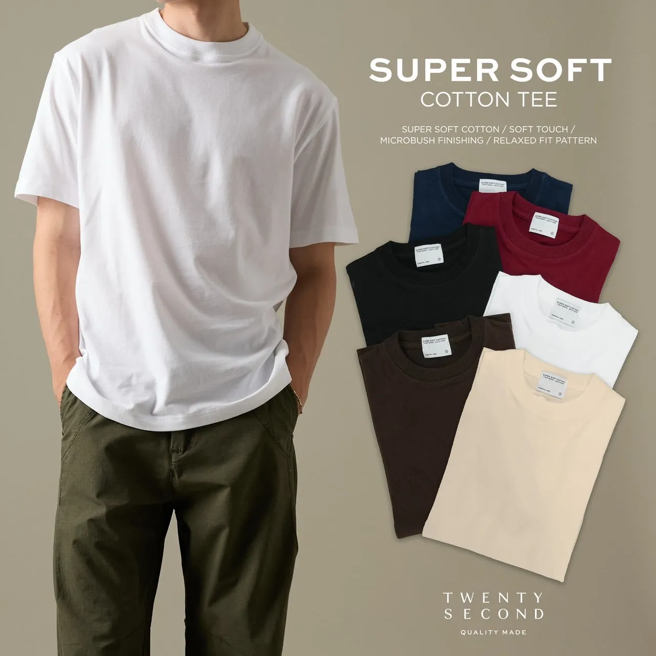 THE NEW SUPER SOFT COTTON TEE - BLACK