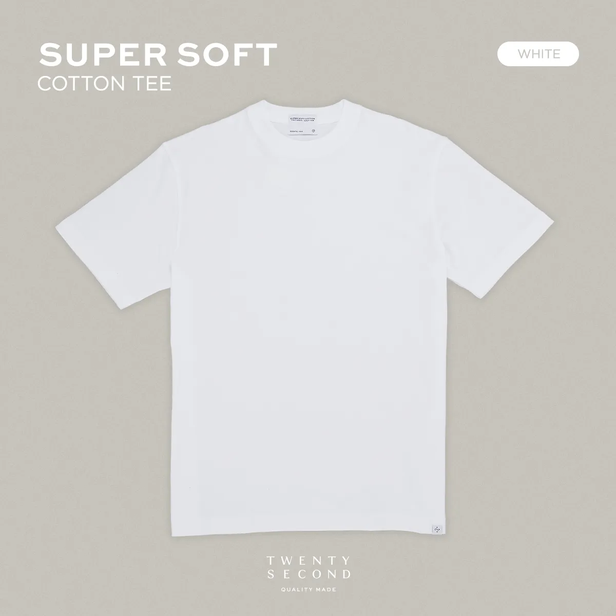 THE NEW SUPER SOFT COTTON TEE - WHITE
