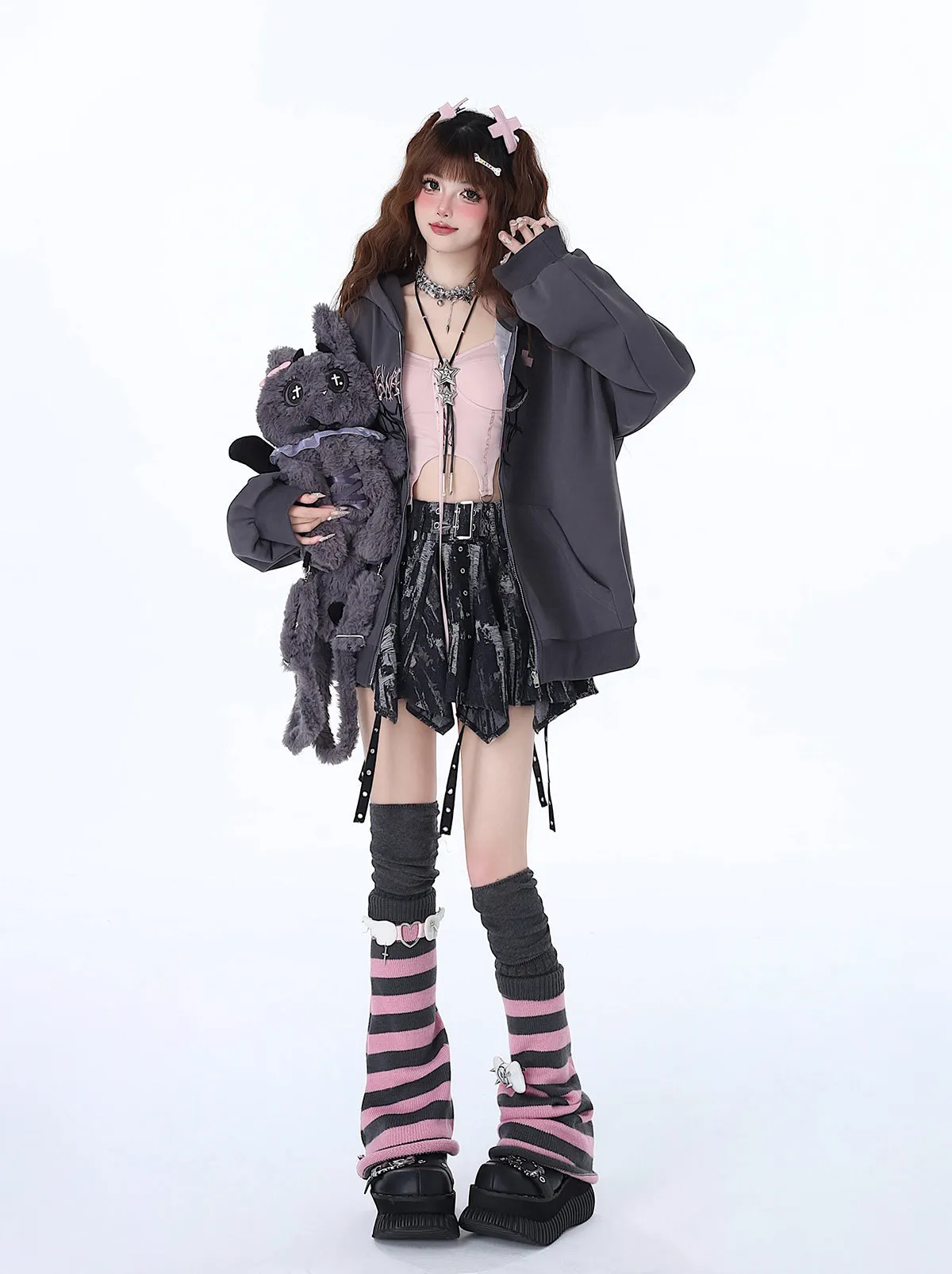Versatile Niche Hoodie Punk Loose Sweet