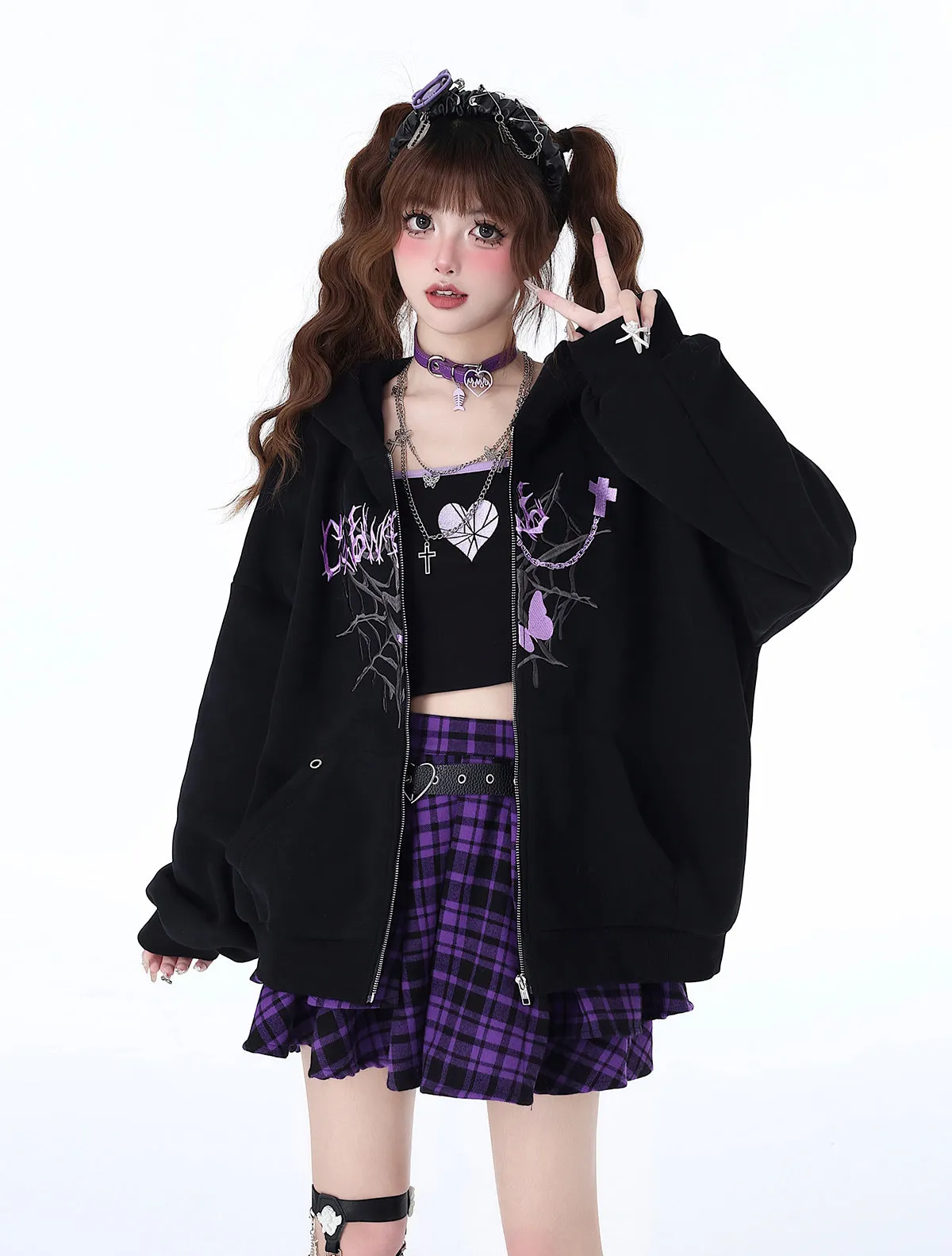 Versatile Niche Hoodie Punk Loose Sweet