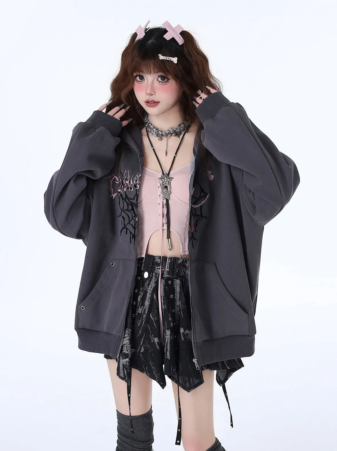 Versatile Niche Hoodie Punk Loose Sweet
