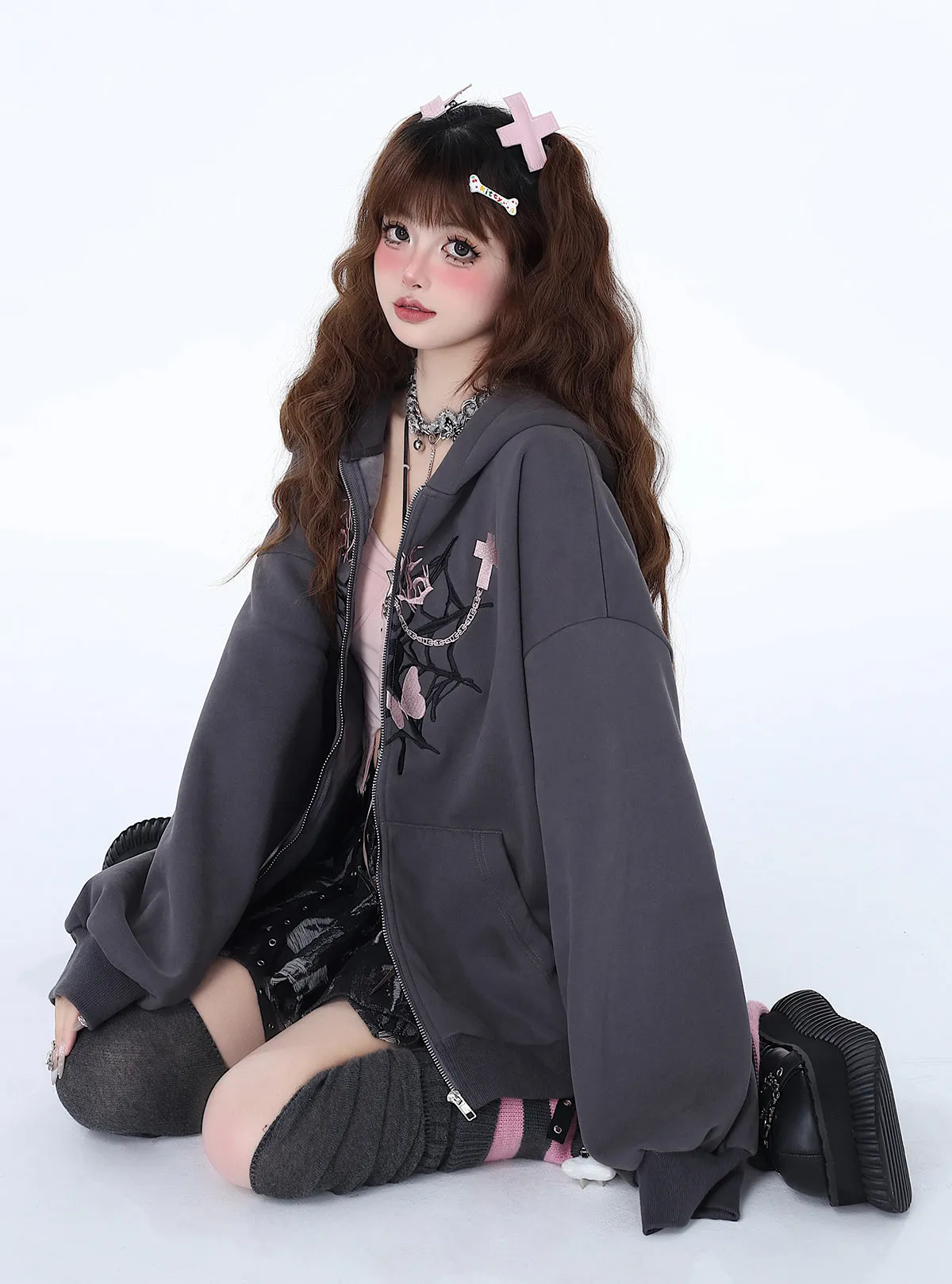 Versatile Niche Hoodie Punk Loose Sweet